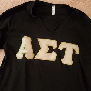 Alpha Sigma Tau lettered sorority shirt
